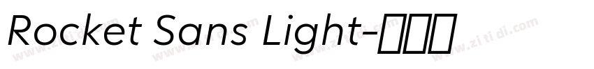 Rocket Sans Light字体转换